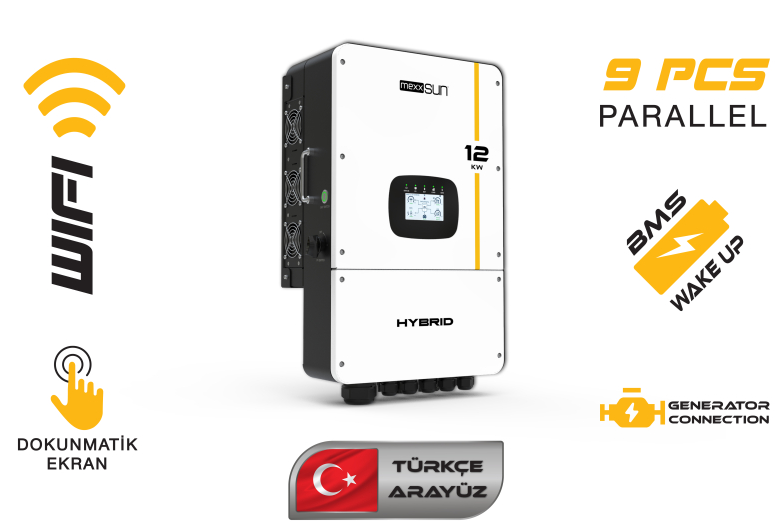 MEXXSUN 12kW hibrit monofaze inverter